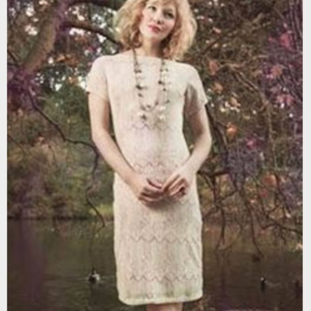 Shabby Apple pink cream lace overlay sheath